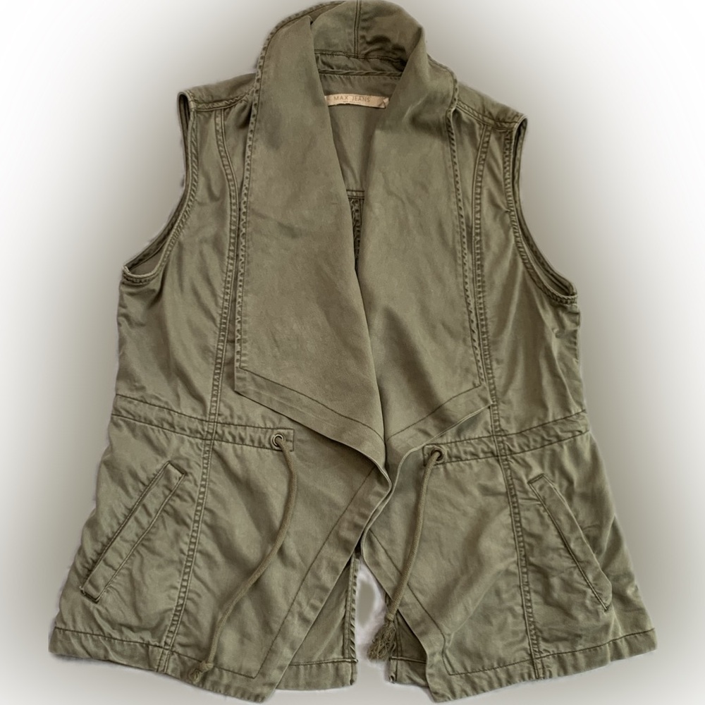 MAX JEANS vest, army green, large. - Picture 8 of 9